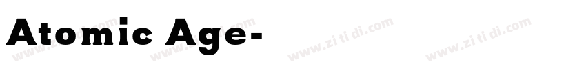Atomic Age字体转换